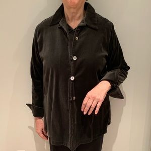 Shen charcoal grey velvet jacket